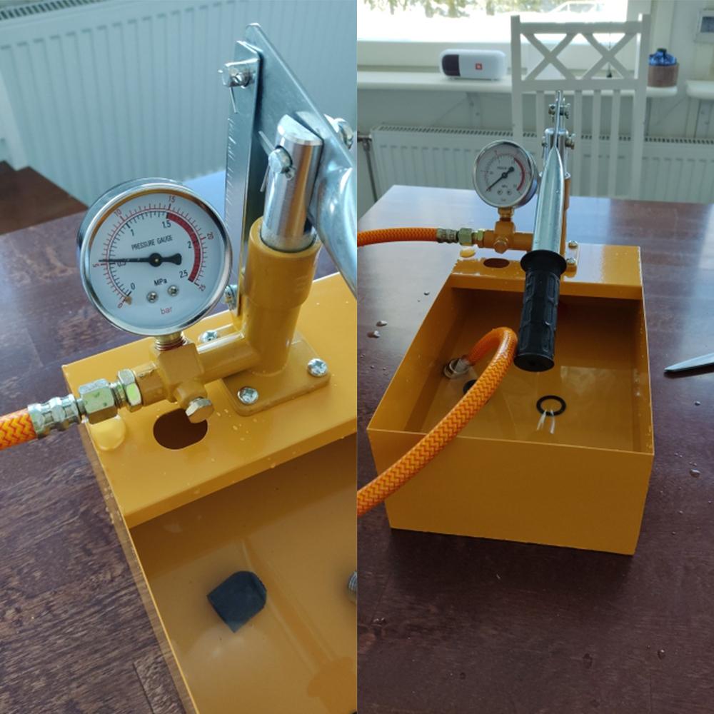 Насос для испытания масла со шлангом G1/2 дюйма, насос для испытания давления 2,5 МПа, тестер давления воды 25 кг, ручной гидравлический испытательный насос, машина