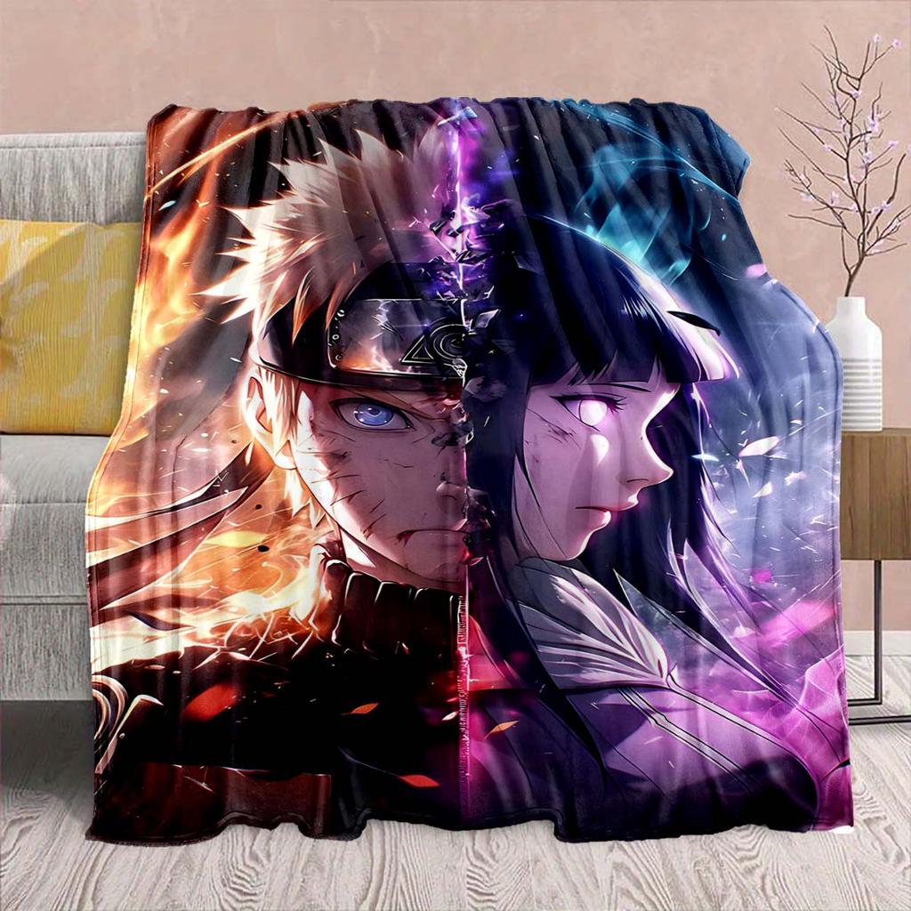 Naruto Anime Flannel Blanket - Soft Warm Perfect for Sofa, Bedding Camping Travel Office Home Decor