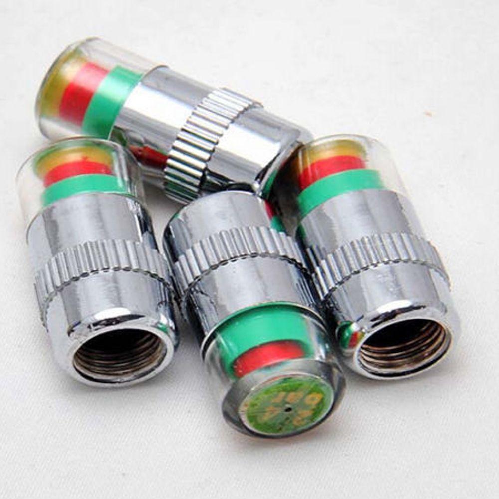 Warning Universal Visiable Air Alert Car Air Pressure Valve Tire Gauge Sensor Indicator Stem Caps