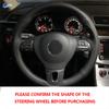 Мягкий перфорированный кожаный чехол для VW Golf 2009 Passat B5 Polo для Seat Leon 1999-2015, ручное шитье, чехол на руль автомобиля