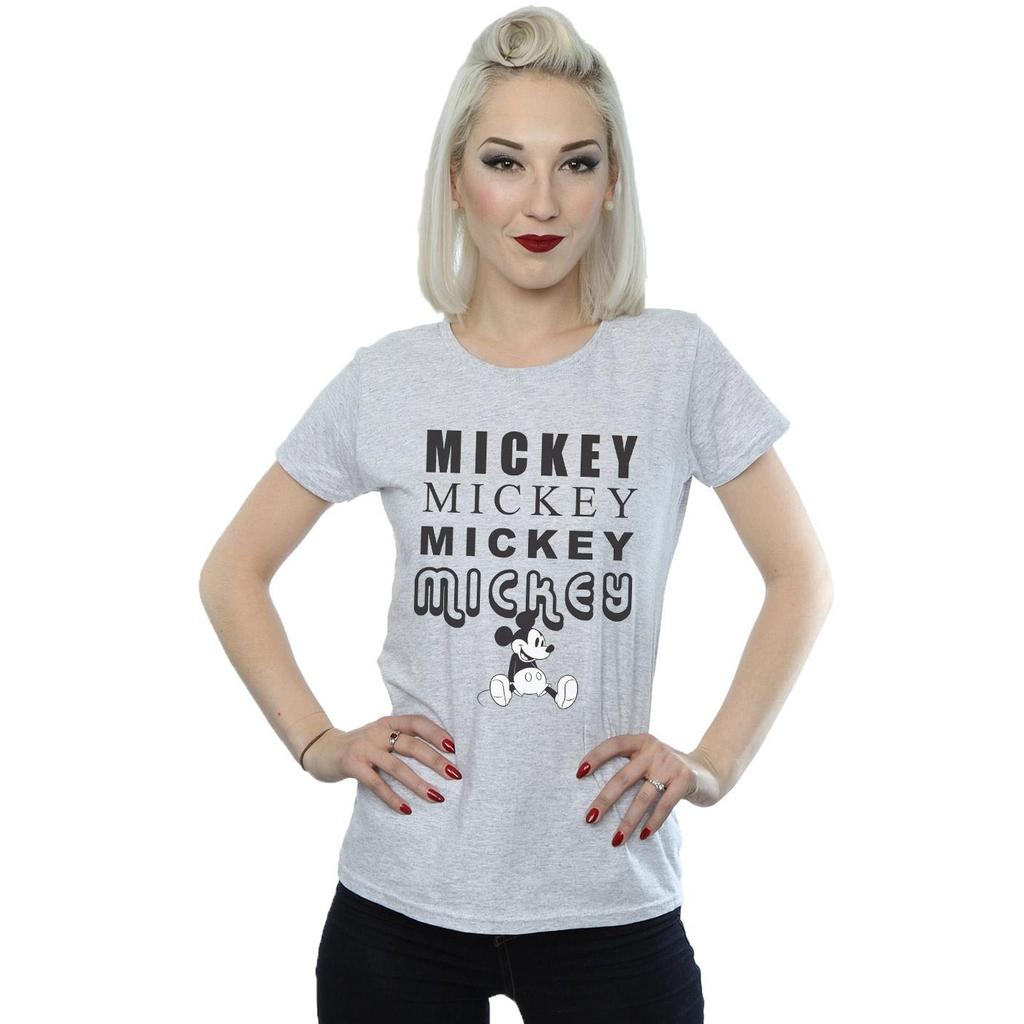 Disney Womens/Ladies Mickey Mouse Sitting Cotton T-Shirt