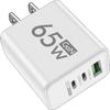 65 Вт GaN USB зарядное устройство быстрая зарядка Quick Charger3.0 дорожное зарядное устройство для iPhone 15 Samsung Xiaomi мобильный телефон адаптер EU US вилка