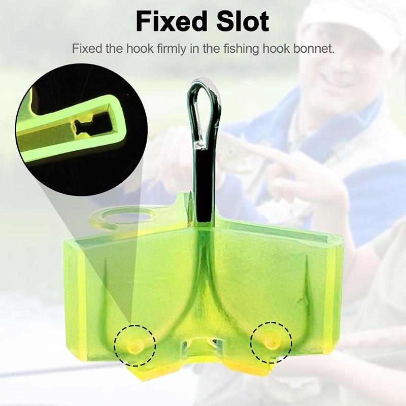 50Pcs/Lot Durable Protector Caps Fishing Out Hook Cover Safety Treble Fish Gear Lightweight Accessories with Slots Sleeves Tools