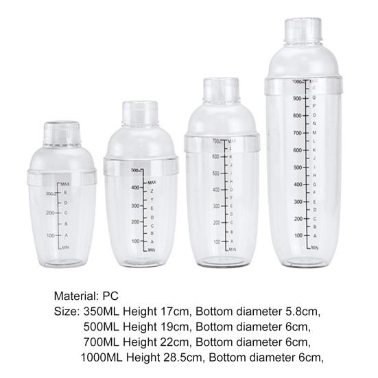 Герметичный шейкер для ПК с весами, миксер для напитков для бармена, кухонные гаджеты