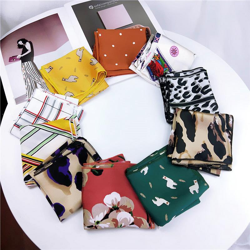 50 Spring/Summer New Small Scarf Small Square Scarf Women'S Professional Decoration Printed Professional Fashion Scarf