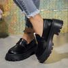Fashion Fashion Chunky Platform Loafers for Women 2025 New Preppy Style PU Leather Dress Shoes Woman Thick Sole Comfort Slio On Shoes