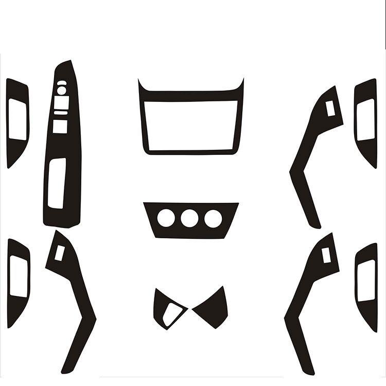 BAIC Huansu S3 Carbon Fiber Interior Mods: Control Panel & Door Trim Stickers for 17 Models