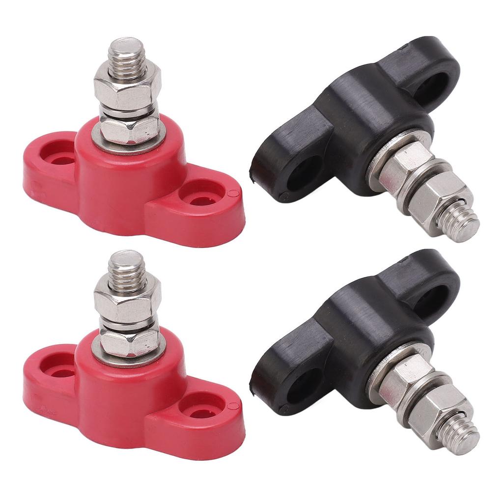 4 шт. клеммные колодки для аккумуляторов 12 В 24 В безопасные красные черные клеммы для аккумуляторов