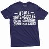 Shandts and Giggles: Men's Funny Text Tee - Guaranteed Giggles Shirt For Him Men