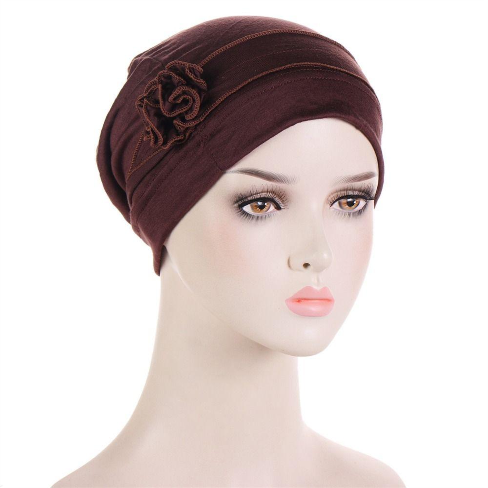 Muslim Scarf Cap Softness Cancer Chemo Beanies Cap Turban Hats Women Hijab Headwrap Headwear