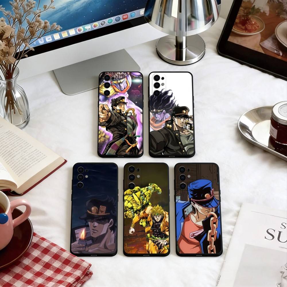 Чехол для телефона JoJo's Bizarre Adventure для Samsung S25,S24,S21,S22,S23,S30,Ultra,S20,Plus,Fe,Lite,Note,10, Мягкий черный чехол