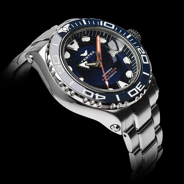 Kentex Marineman Sea Angler Синие Автоматические Мужские Часы на Металлическом Браслете S706X-02