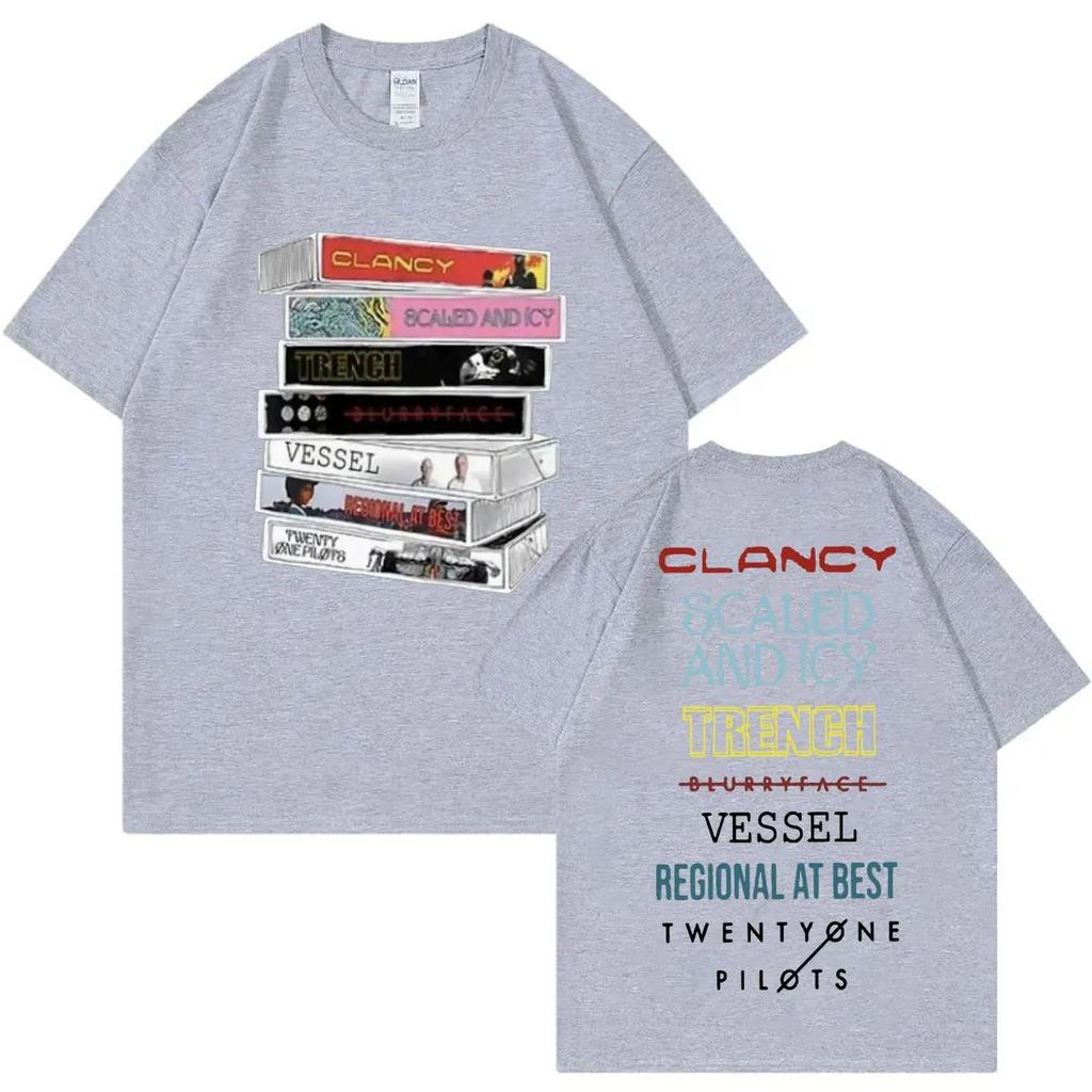 Футболка с графикой альбома Twenty One Pilots, рок-группа, мужская, женская, трендовая, хип-хоп, ретро, повседневная модная футболка с коротким рукавом