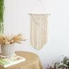 Bohemia Style Macrame Handmade Wall Hanging Home Decoration Woven Pure Cotton Tapestry Home Decor Geometric White