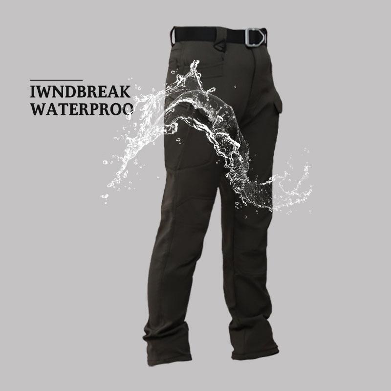 Мужские водонепроницаемые походные тактические брюки для рыбалки, походные боевые брюки, толстые