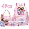 4Pcs/set Cartoon K-Pop Printed Backpack Handbag Pencil Case with 750Ml Water Bottler for Teenager Boy Girl Schoolbag Large Capacity Bookbag Mochila