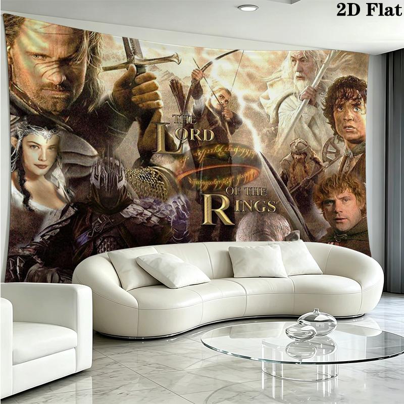 Adventure Movie Lord Rings Wall Tapestry Aesthetic Wall Hanging Printed Fabric Blanket Decorative Tapestries for Bedroom Living Room Home Decor