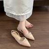 Модные женские сандалии 2025 Лето Новые Дышащие Модные Нескользящие Повседневные Туфли Легкие Удобные Слипоны Заостренный Носок Кожаные Туфли