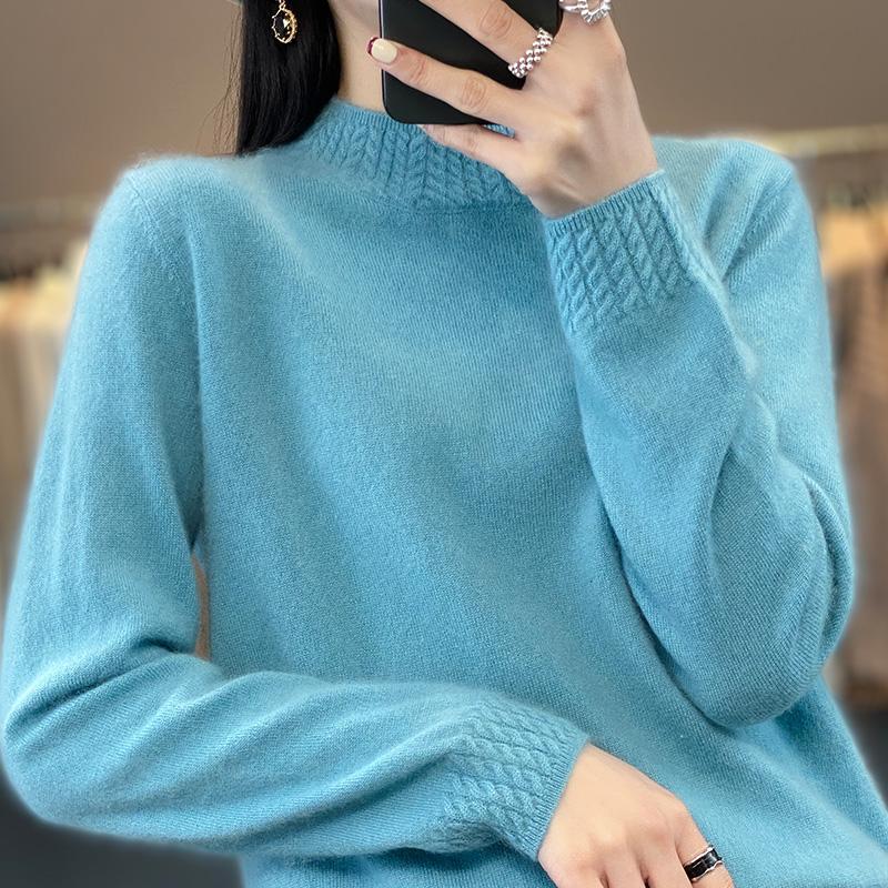 Женский кашемировый свитер Qinghe кашемир 30% кашемир 70% шерсть осенне-зимний пуловер теплый и модный