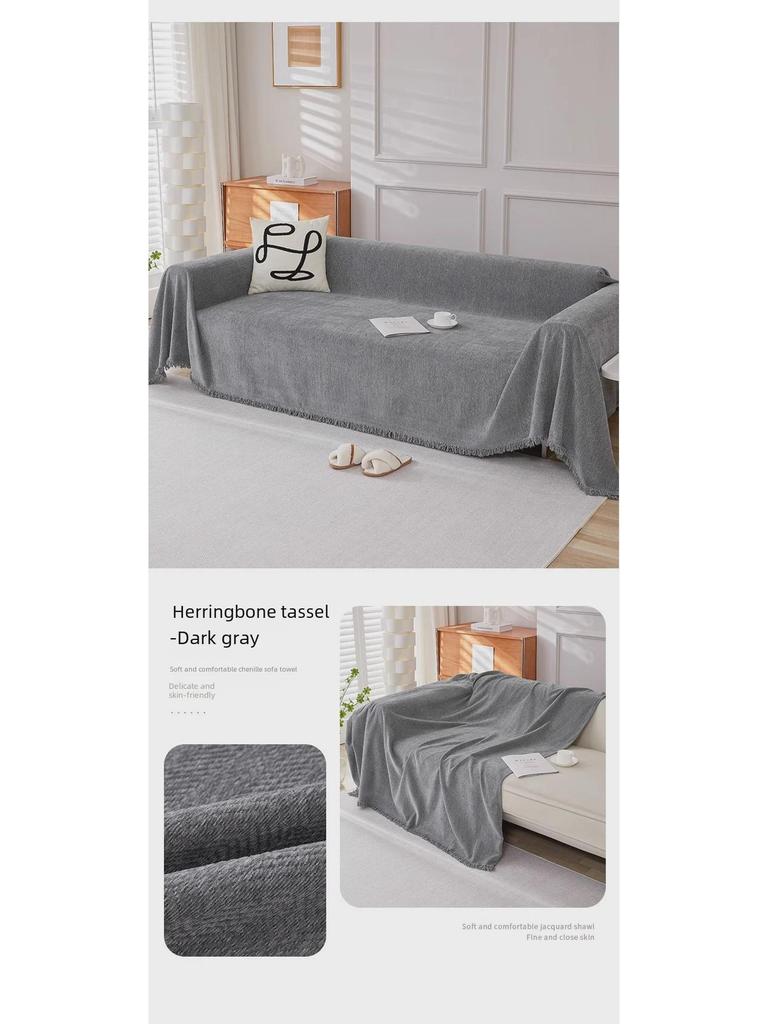 Чехол для дивана из водонепроницаемой ткани с защитой от кошек из шенилла для всех сезонов