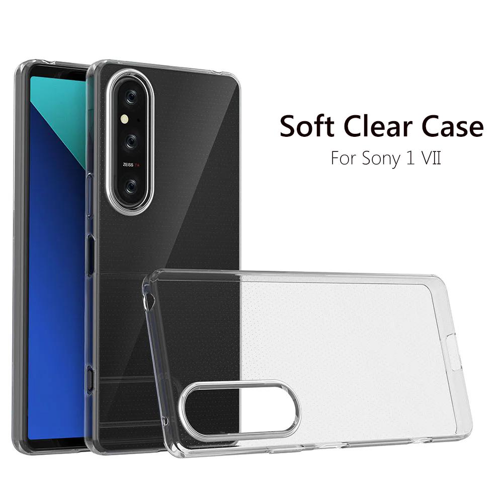 Простой тонкий мягкий прозрачный чехол из ТПУ для Sony Xperia 1 VII 1VII G Обложка Fundas Capa
