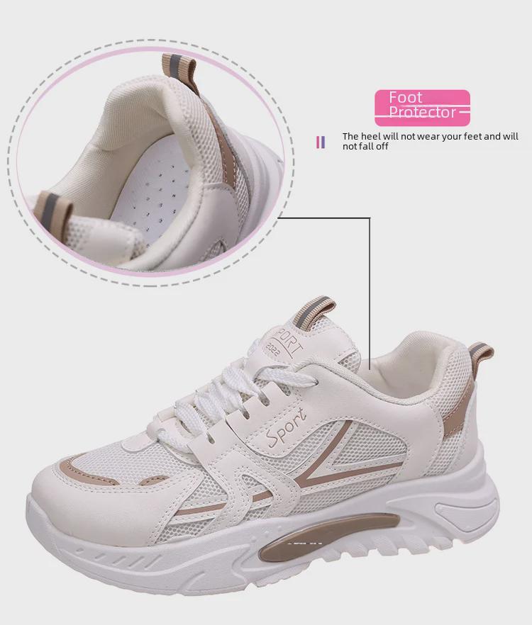 Повседневные кроссовки на толстой подошве с сетчатым верхом и шнуровкой, весна/лето 2025 г. – сверхлегкие кроссовки с мягкой подошвой для женщин.