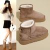 2024 Autumn and Winter New Plush Warm Women's Shoes Soft Sole Casual and Comfortable Thick Sole Solid Color Short Snow Boots