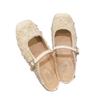 Flat heel bag head Mary Jane cool slippers women's new sequined Buling temperament sandals with skirt half slippers