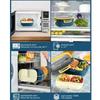 1200 мл 2-слойный ланч-бокс Bento с ложкой и вилкой, детские контейнеры для еды в микроволновой печи большой емкости, портативные герметичные для офиса и кемпинга