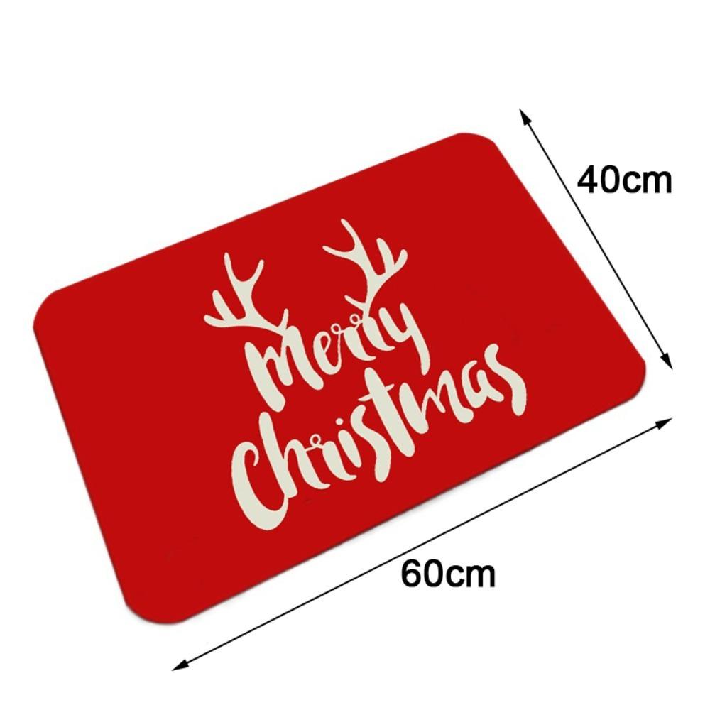 Crystal velvet Christmas Mat Santa Claus Floor Mat New Xmas Doormat  Bedroom