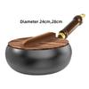 Здоровый чугунный горшок ручной ковки с антипригарным покрытием и деревянной крышкой, сковорода без покрытия, большой горшок, индукционная плита, газовая плита