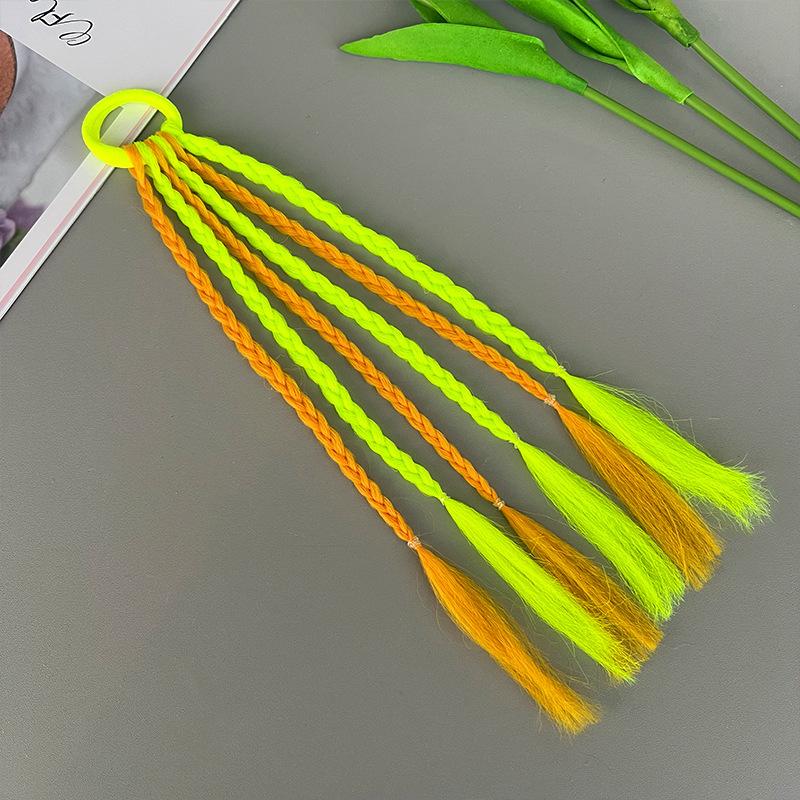 1 шт. милые девушки цветные грязные косички парики конский хвост повязки резинки для волос головные уборы детские аксессуары для волос