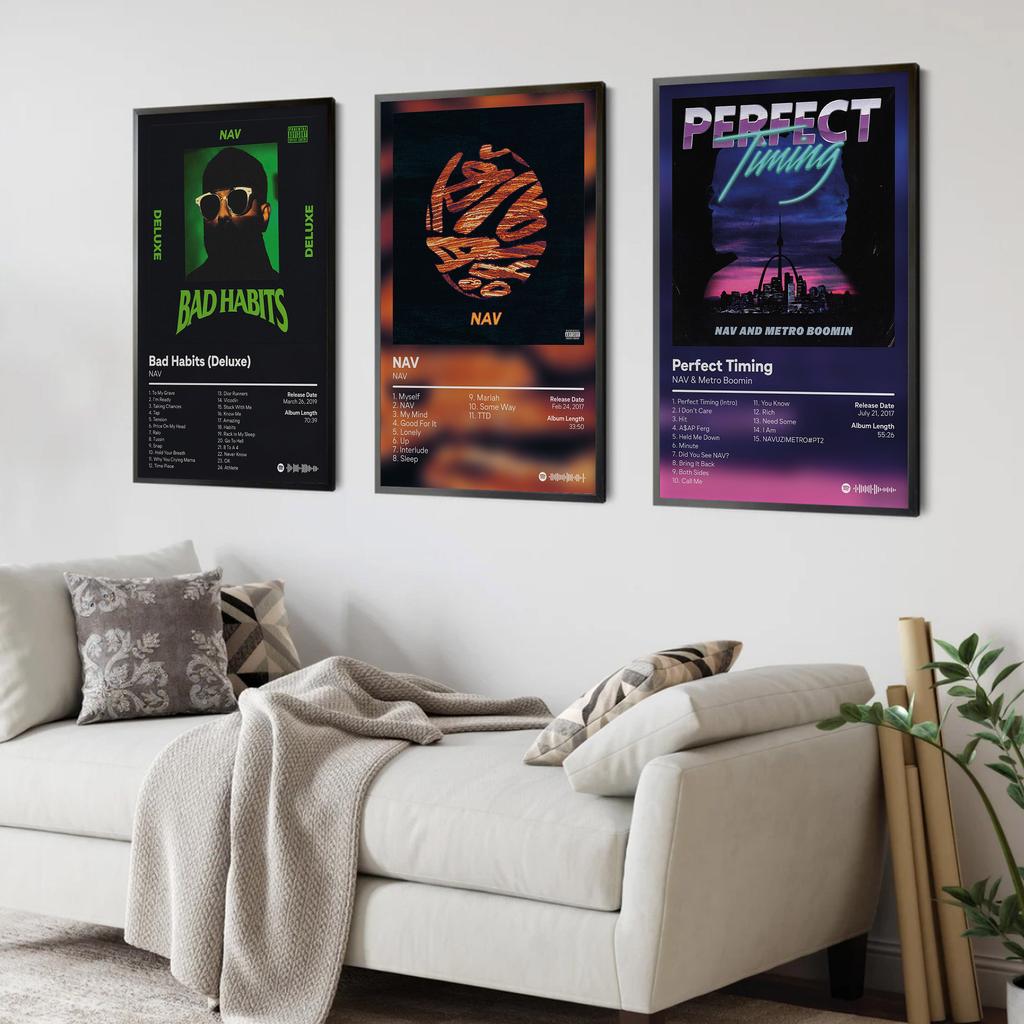 Поп-рэп-музыка, обложка альбома, художник, NAV, постер, эстетический рэпер, хип-хоп, рок, добрые намерения, холст, настенное искусство, домашний декор для комнаты