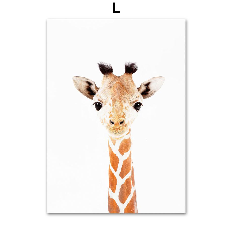 Слон, Лев, Медведь, Жираф, Панда, Тигр, Енот, настенная живопись, холст, картина с детенышем, постер для детей, декор для детской комнаты для мальчиков и девочек