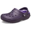 Crocs Теплые, легкие и удобные тапочки с круглым носком, обувь с отверстиями, женские, темно-фиолетовые