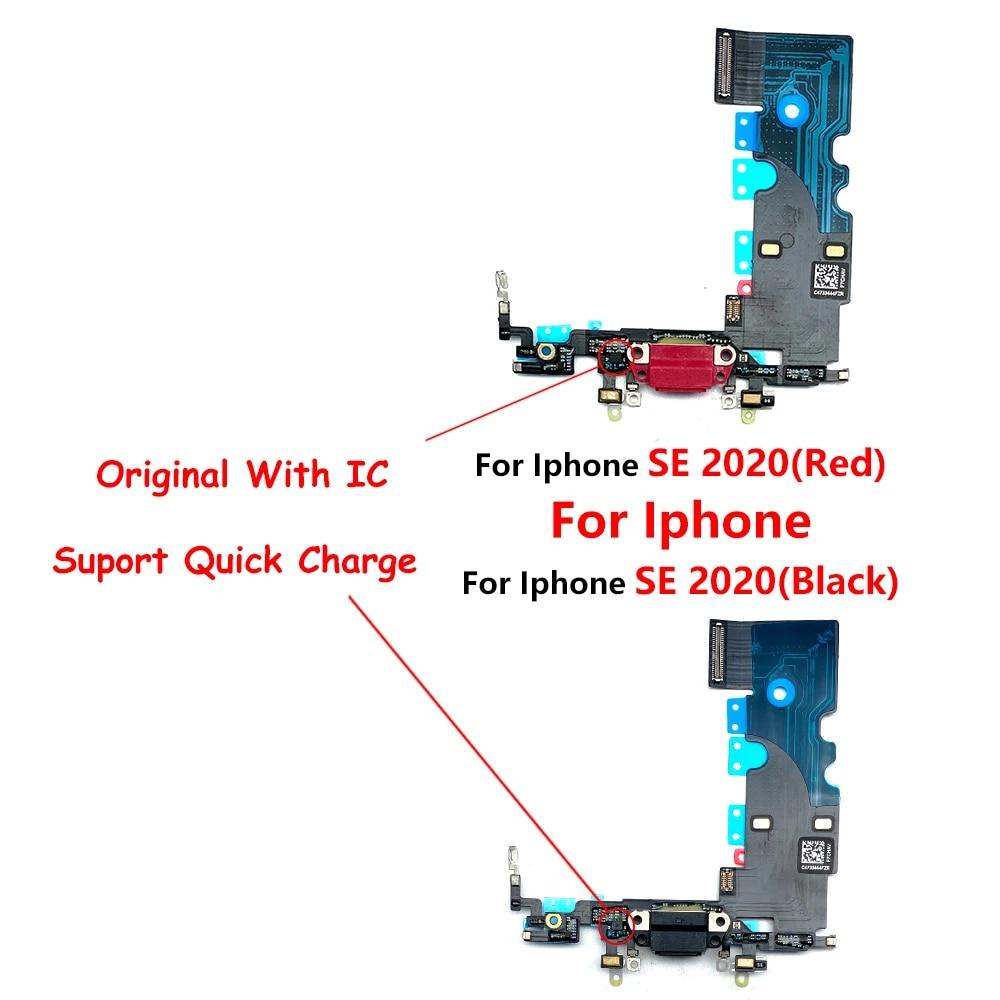 Для iPhone SE 2020 USB-порт для зарядки, микрофон, док-станция, соединительная плата, гибкий кабель, запасные части
