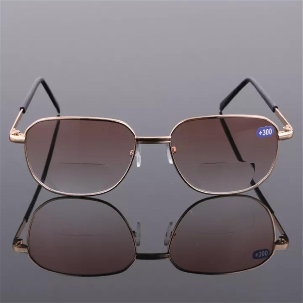 Men Reading Glasses Bifocal Glasses 2 In 1 Dual Purpose Metal Frame Women Presbyopia Glasses Retro Glasses For Men