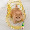 Cat Tunnel Toy Foldable Interactive Self Play Cat Hunting Spiral Tunnel Toy with Plush And Feather Toys for Indoor Cats