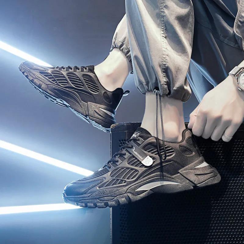 Весенне-осенняя новая мужская обувь Корейская версия модной повседневной обуви дышащая спортивная обувь мужская с внутренней высотой увеличивающей рост обувь для папы