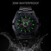Forsining Top Watch Silver Stainless Steel Men's Mechanical Watch Waterproof Luminous Sports Skeleton Manual Watch 30M