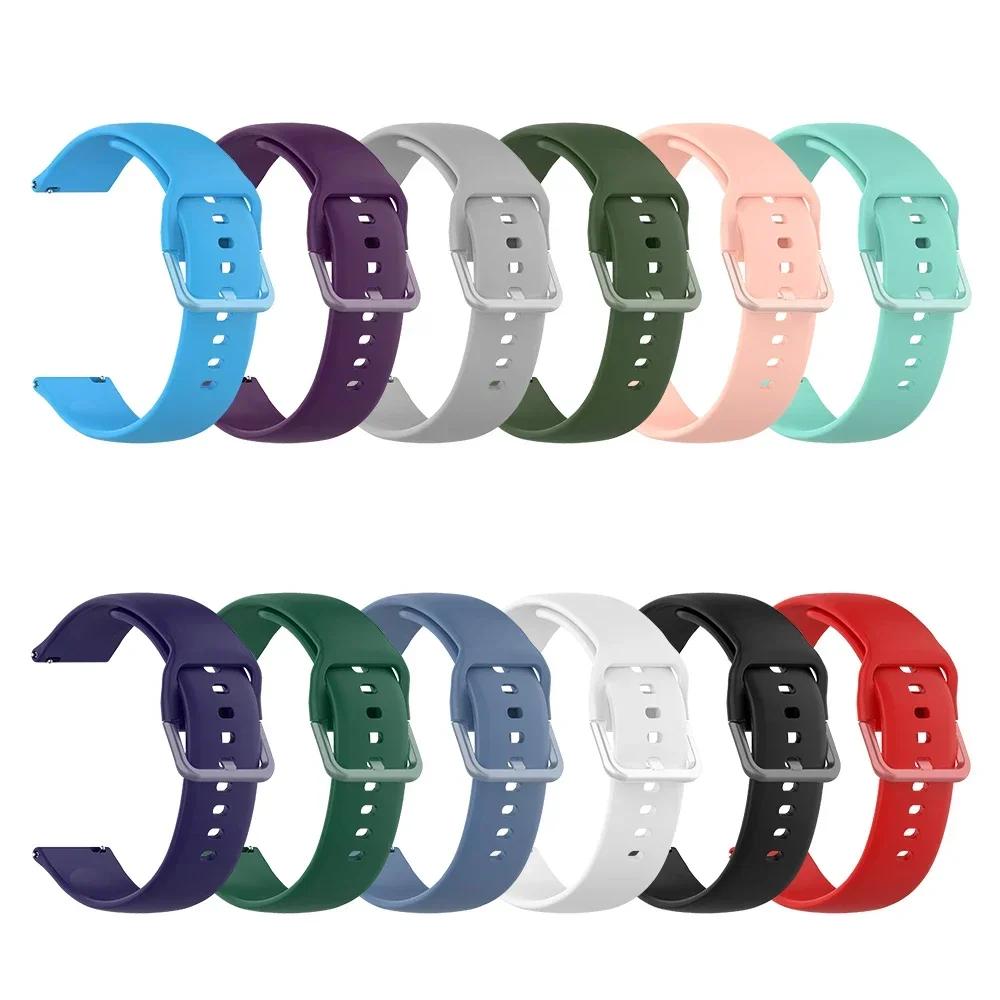 20mm 22mm Silicone Replace Strap for Samsung Galaxy Watch 7/6/5/4 44mm 40mm 6 4Classic Gear S3 Band for Huawei GT3 4Pro Bracelet