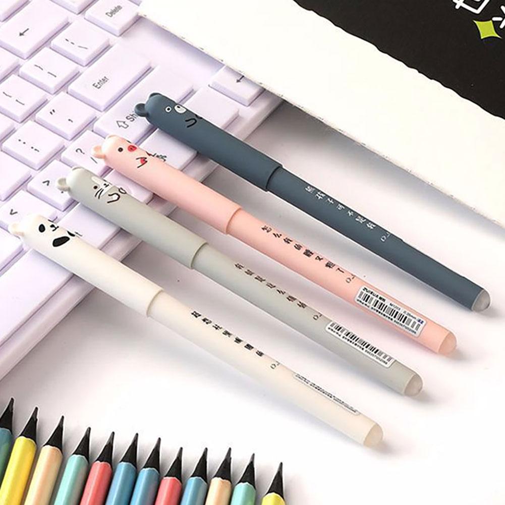 0.35mm Erasable Gel Pen Set Blue/Black Ink Ballpoint Refill Rods Writing Notebooks Students School Office Writing Supplies Stationery