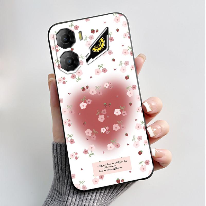 Чехол для печати для ZTE Nubia Neo 3 5G Fundas Capa Мягкий силиконовый черный корпус Чехол ZTE Nubia Neo 3 GT Милый цветочный мультяшный корпус