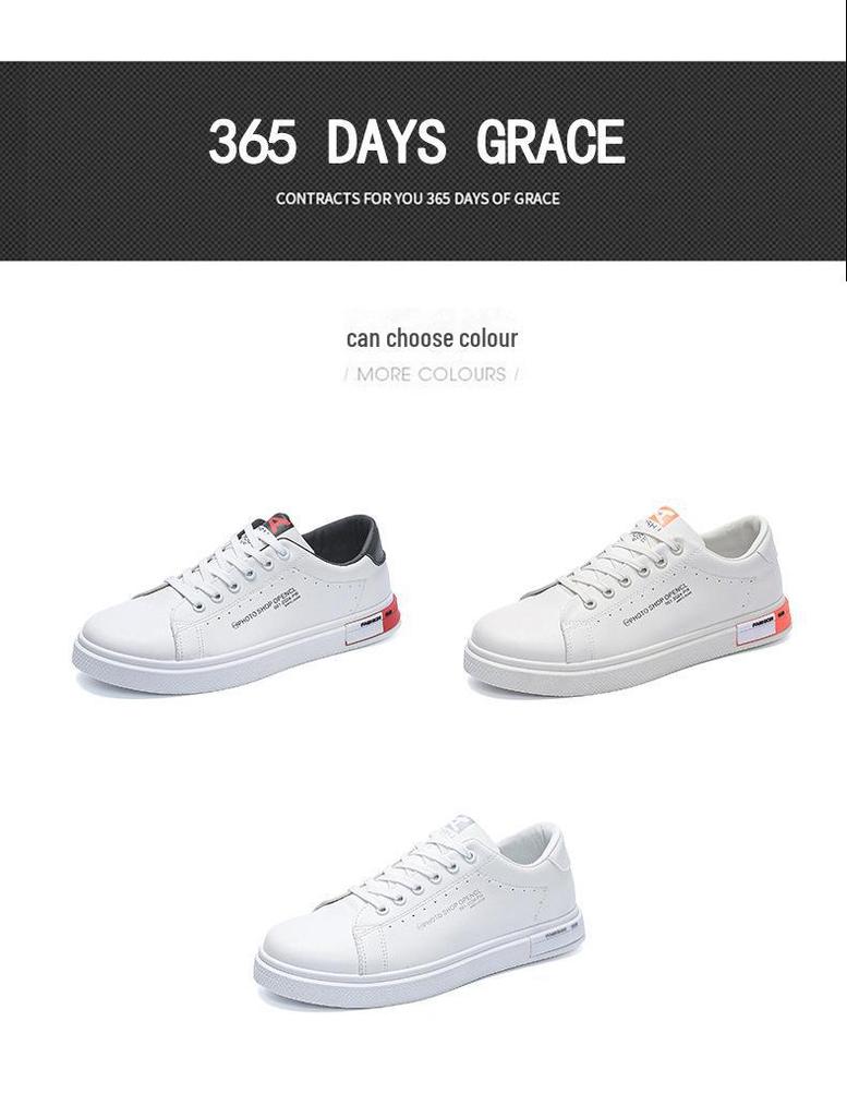 Модные мужские белые весенние кроссовки — универсальные, водонепроницаемые, с мягкой подошвой, в корейском повседневном стиле и стиле скейтбординга.