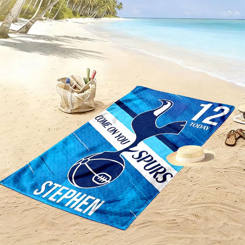 Spurs logo Print Beach Towel, Large Soft Quick Dry Towel for Beach Camping Swimming