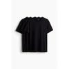 H M Regular FiT T sHirT 3 Piece seT Black
