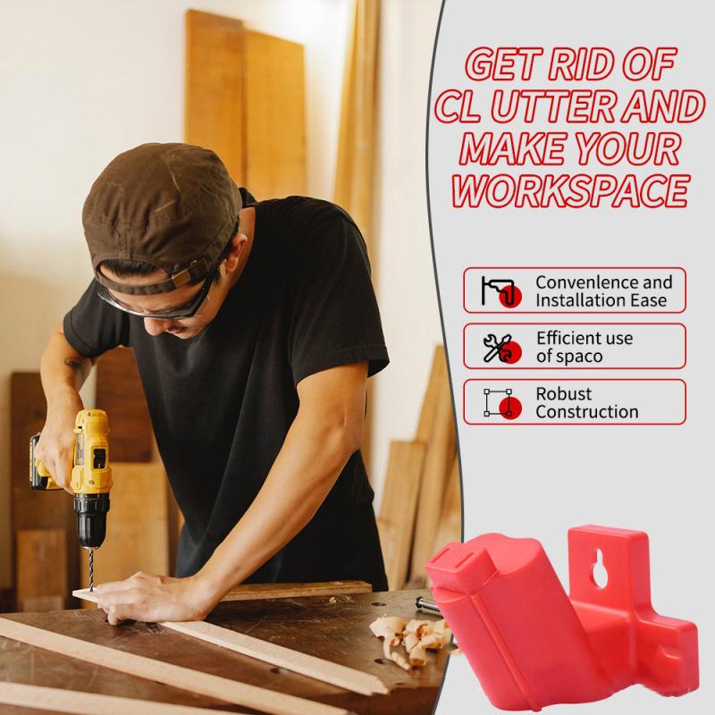 2/4/6Pcs Tool Holder Mount Compatible For M12 12V Drill Tool Hangers Abs Plastic Tool Battery Holder For Power Tool