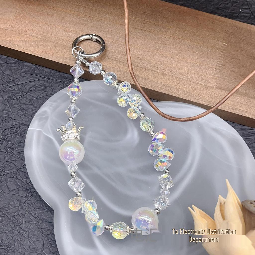 Кристальный Стразовый Корона Телефонный Шнурок и Брелок - Милый Шарм Аксессуар и Маленький Подарок
