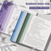 10 шт. Прозрачный зажим-стяжка для стержня, градиентный цвет Моранди, зажим для стержня документа, файловый альбом