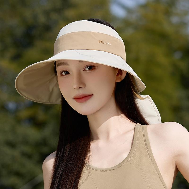 Premium Empty Top Shawl Hat Spring and Summer Fashion Big Edge Sun Protection Hat Outdoor UV Protection Bucket Hat